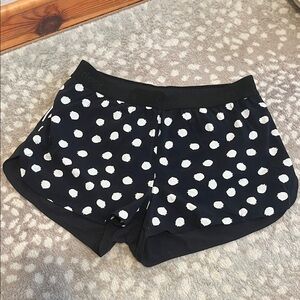 Outdoor Voices “The Run Short” in black polka, small